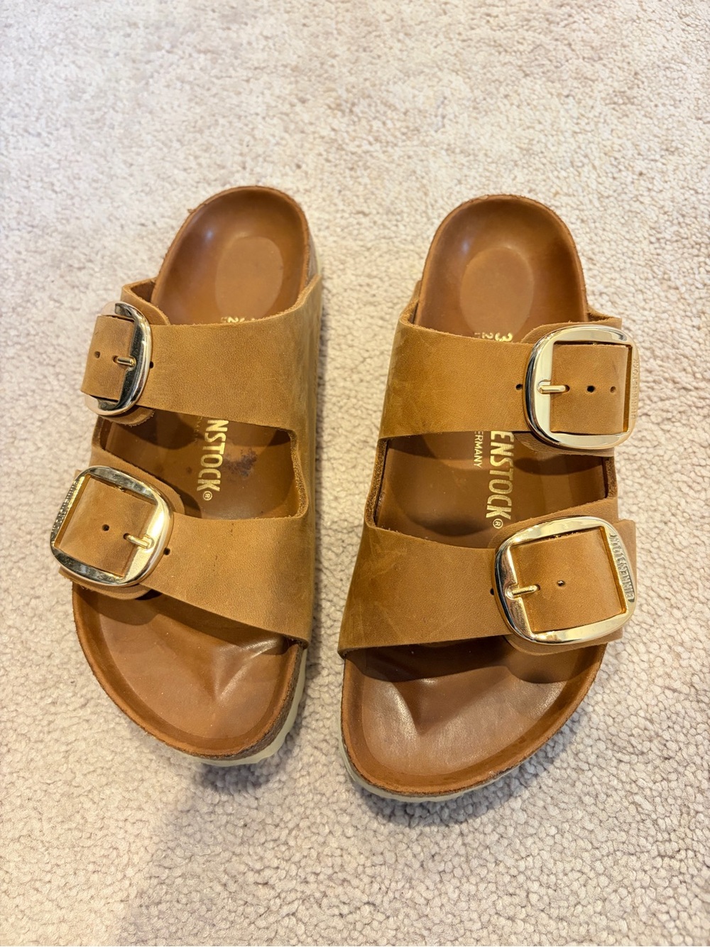 Birkenstock Anthropology Arizona Big Buckle Nubuck Sandals